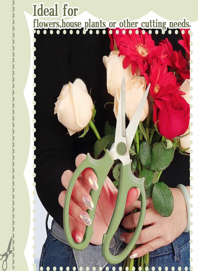 OJYUDD 3Pcs Garden Flower Scissors,Floral Scissors Pruning Shears,Stainless Steel Flower Scissors with Comfortable Grip Handles,Premium Garden Clippers for Flower Arrangement,Gardening Tool - Image 5